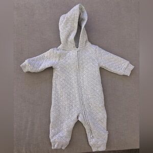 Cozy Gray Quilted Kids One Piece